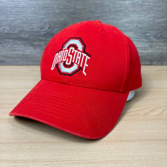 Ohio State Buckeyes Hat Cap Strap Back Red Big Logo Fan Favorite - Picture 3 of 11